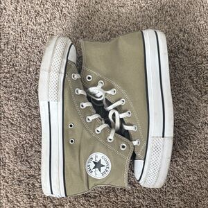 Converse High-Tops in Khaki and White